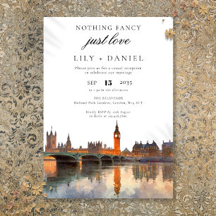 London Elopement Wedding Reception Invitation