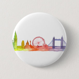 London England 6 Cm Round Badge