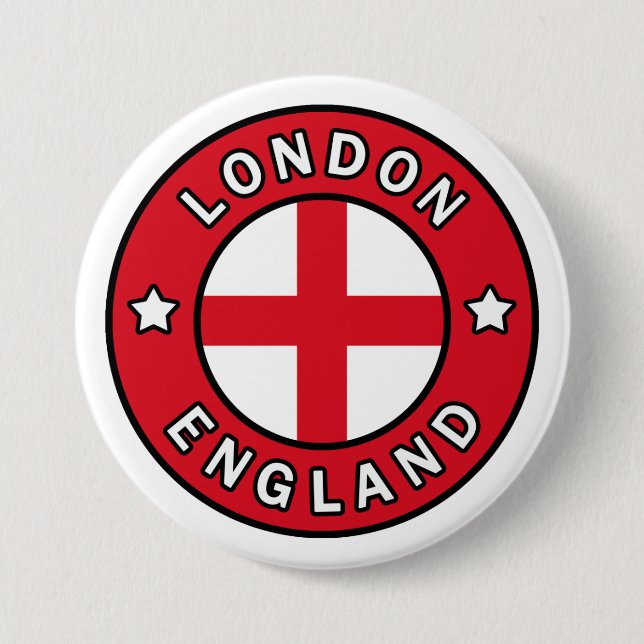 London England 7.5 Cm Round Badge (Front)
