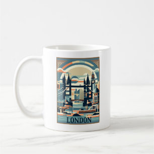 London England Art Deco Coffee Mug