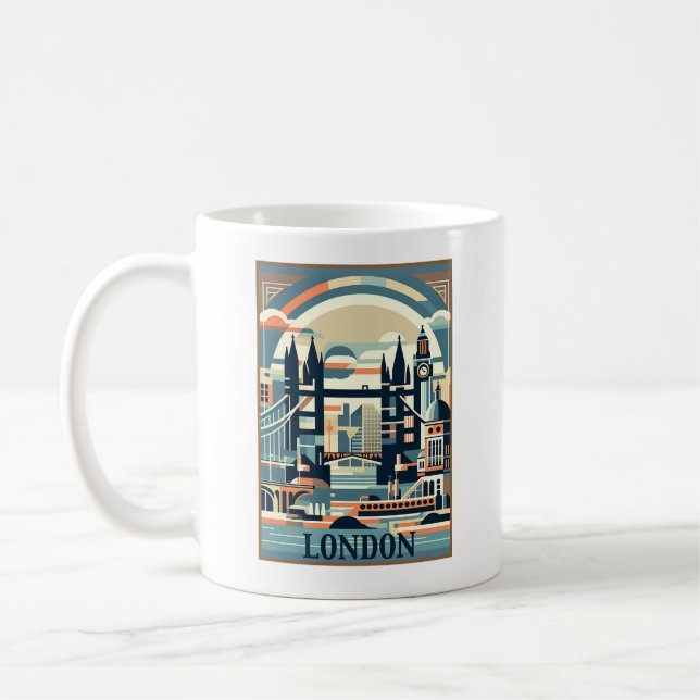 London England Art Deco Coffee Mug (Left)