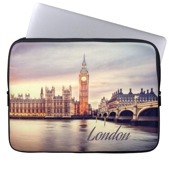 London England Big Ben Laptop Sleeve (Front)