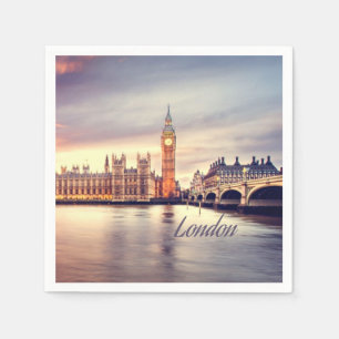 London England Big Ben Napkin