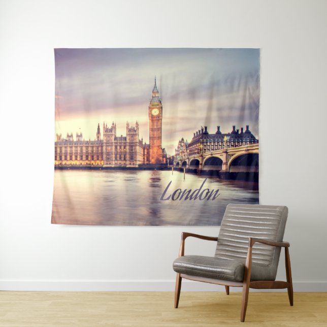 London England Big Ben Tapestry (In Situ (Horizontal))