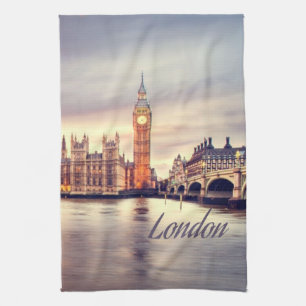 London England Big Ben Tea Towel