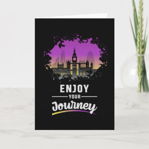 London England City Cityscape Skyline Funny Gift Card