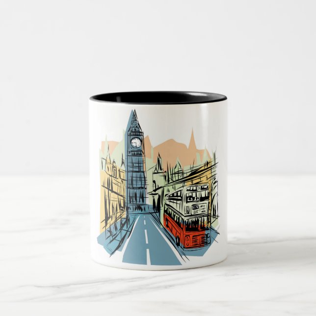 London England city scape coffee mug (Center)