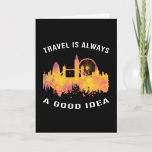London England City Skyline Cityscape Funny Gift Card