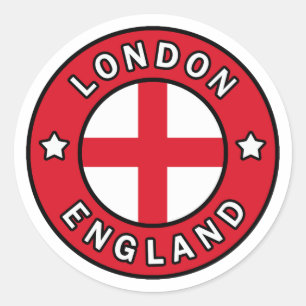 London England Classic Round Sticker