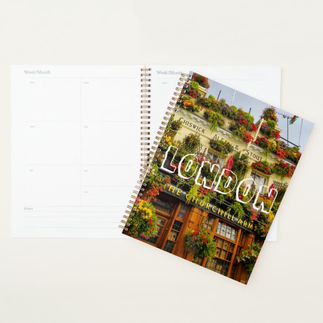 London England Great Britain Churchill Arms Planner (Display)