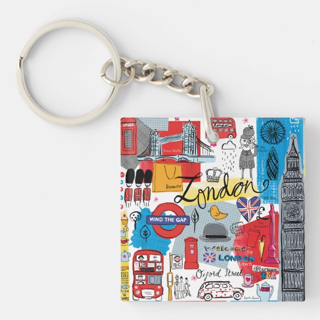 London, England Key Ring (Front)