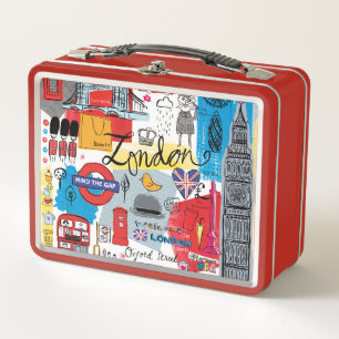 London, England Metal Lunch Box