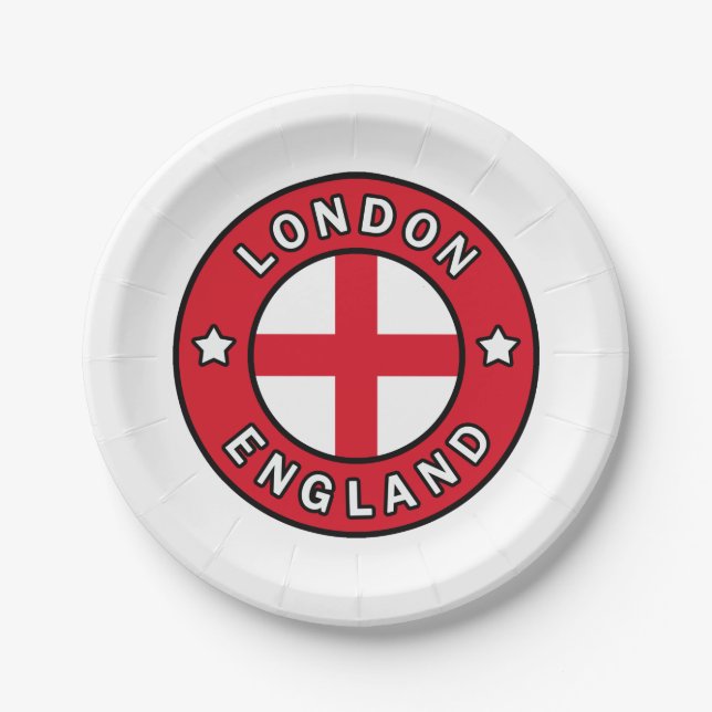 London England Paper Plate (Front)