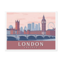London England Pastel Travel Design