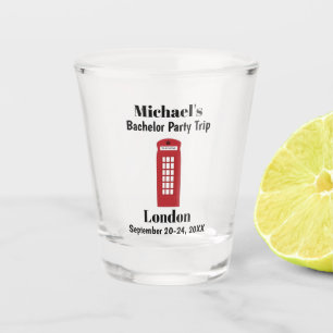 London England Phone Booth Bachelor Party Favour Shot Glass
