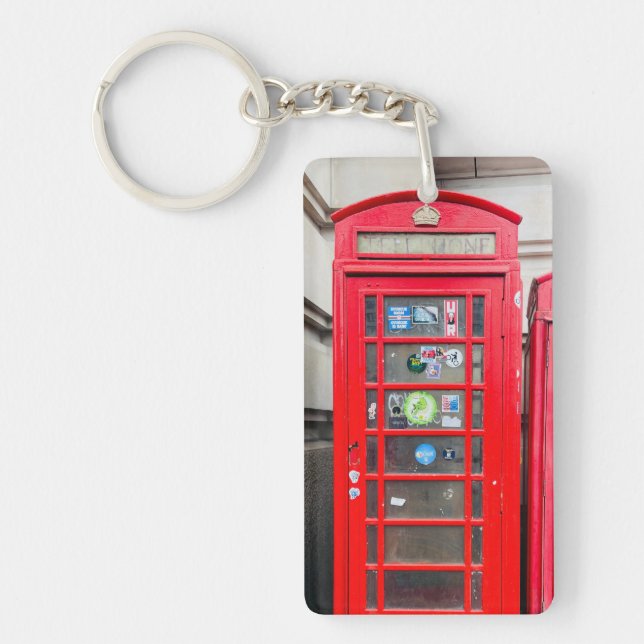 London England Phone Box Photo  Key Ring (Front)