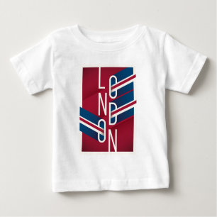London, England   Retro Illustrated Typography Baby T-Shirt