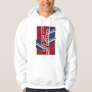 London, England   Retro Illustrated Typography Hoodie