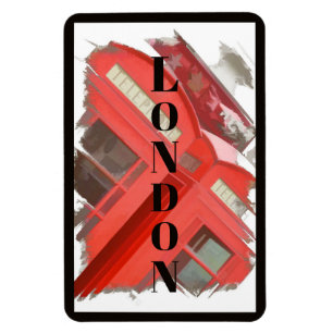 London England Retro Red Phone Booth Magnet