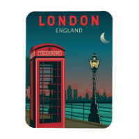 London England Retro Travel Art Vintage