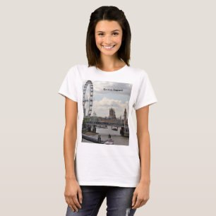London England Skyline, Big Ben, London Eye,Thames T-Shirt