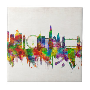 London England Skyline Ceramic Tile