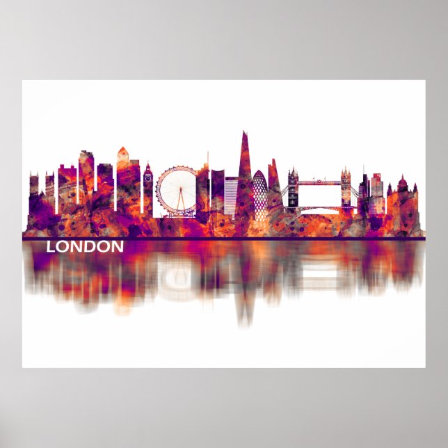 London England Skyline Poster (Front)