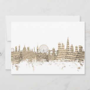 London England Skyline Sheet Music Cityscape