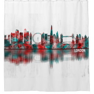 London England Skyline Shower Curtain