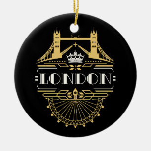 London England Souvenir Ceramic Ornament