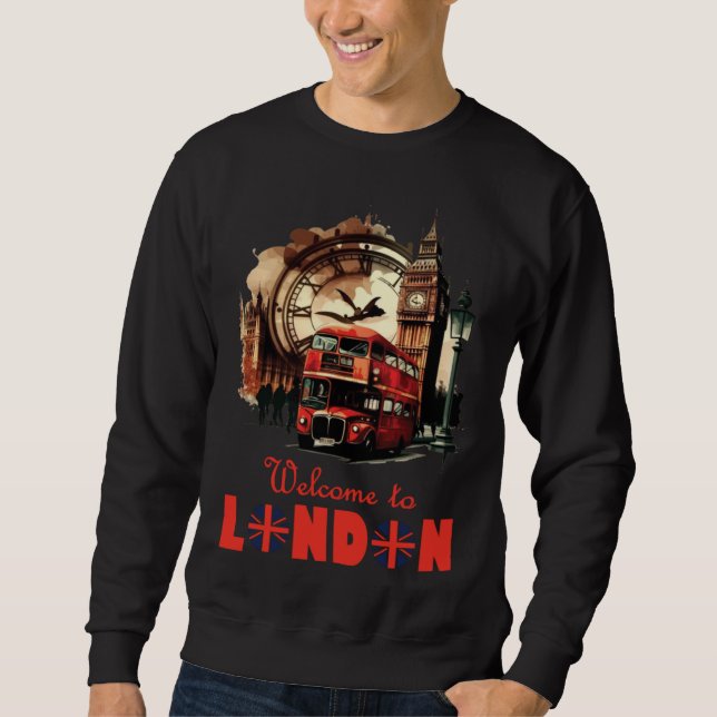 London England Souvenir Tourist For Men Women Kids Sweatshirt (Front)