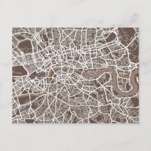 London England Street Map Art Postcard