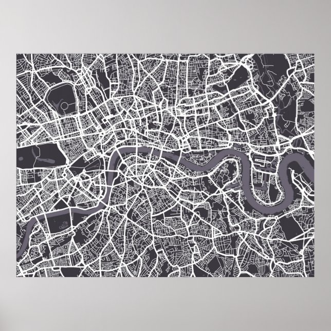 London England Street Map Art Poster (Front)