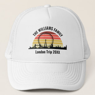 London England Sunset Custom Family Trip Trucker Hat