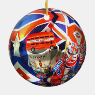 London England Tourist Attractions Ceramic Tree Decoration