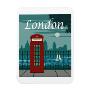 London, England Travel Poster Magnet