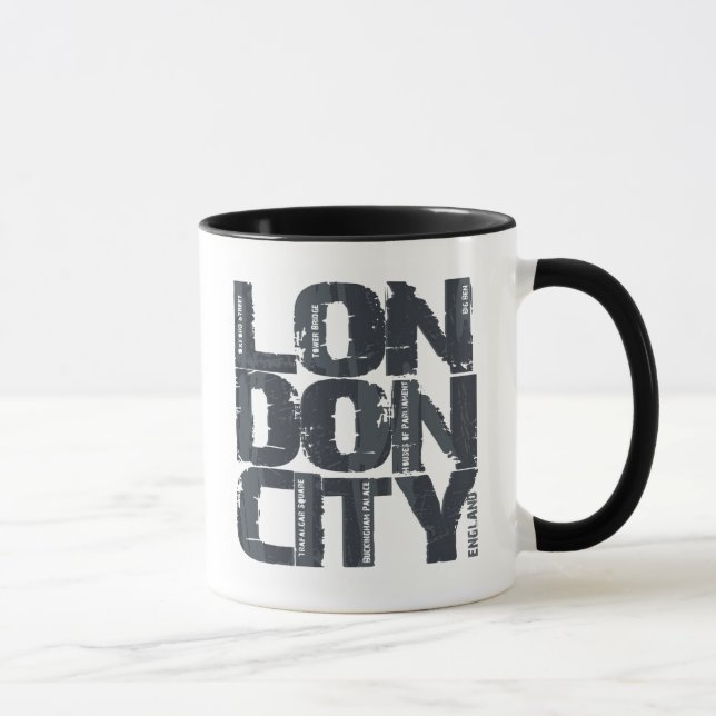 London, England Typography Mug (Right)