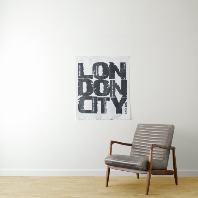 London, England Typography Tapestry (In Situ)