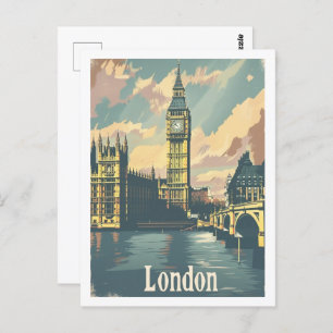 London England UK Famous Vintage Travel Place Postcard