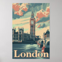 London England UK Famous Vintage Travel Place