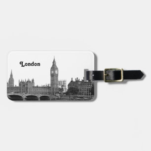 London England UK Skyline Etched Luggage Tag