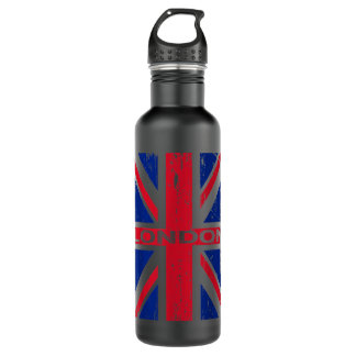 London England Union Jack Flag - United Kingdom Br 710 Ml Water Bottle