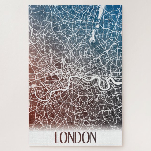 London England United Kingdom City Map Travel Jigsaw Puzzle (Vertical)