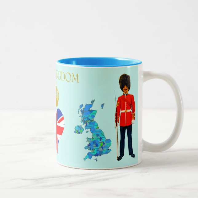 London, England, United Kingdom Heart Souvenir Two-Tone Coffee Mug (Right)