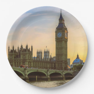 London England United Kingdom Parliament UK Napkin Paper Plate