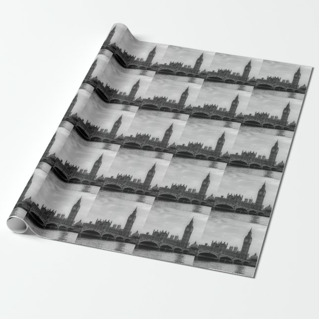 London England United Kingdom Parliament UK  Wrapping Paper (Unrolled)