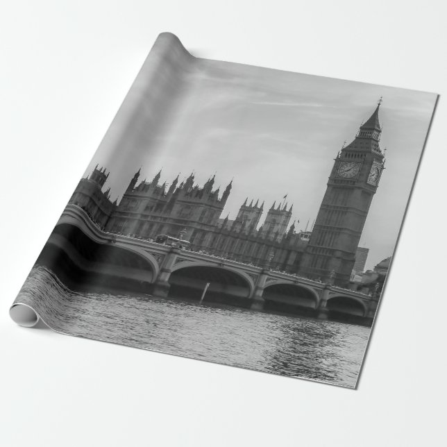 London England United Kingdom Parliament UK Wrapping Paper (Unrolled)