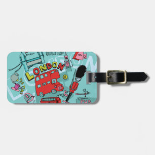 London ~ England United Kingdom Travel Art Luggage Tag