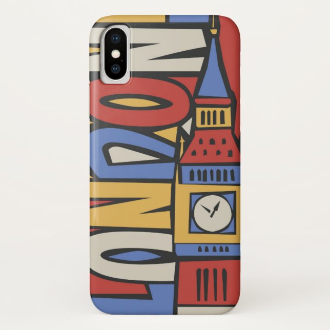 London, England | Vibrant Handrawn Design Case-Mate iPhone Case (Back)