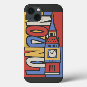 London, England Vibrant Handrawn Design iPhone 13 Case